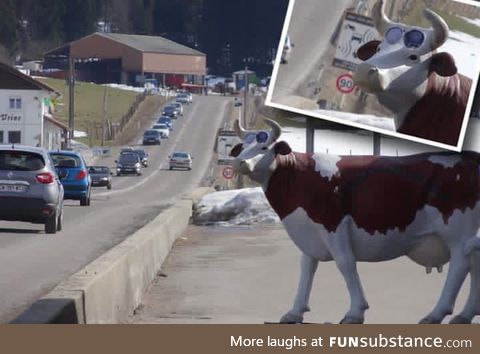 So in Switzerland the government use fake cows for radar controls