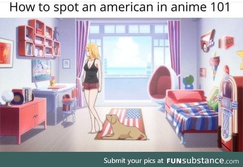 American in anime