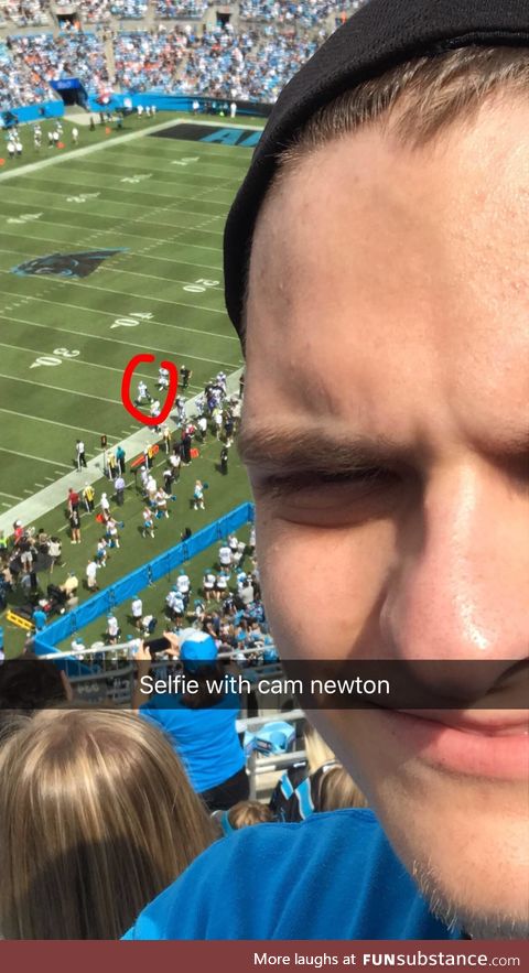 Got a picture with cam newton today