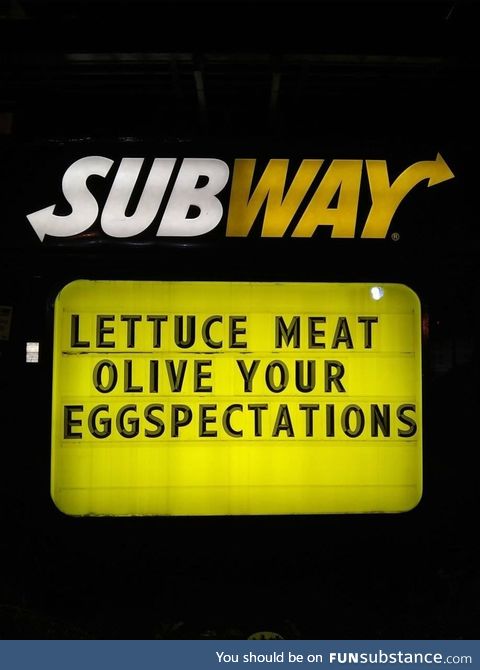 This subway has dad jokes