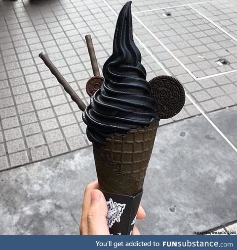When ice cream goes over to the dark side