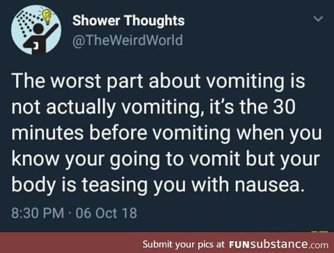 Worst thing about vomit