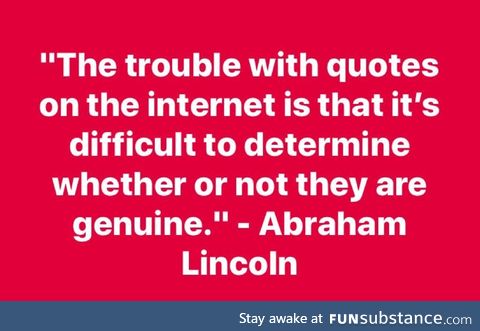 Well said Abe!!