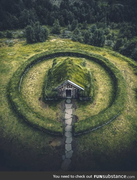 Awesome cabin on a hill in Iceland