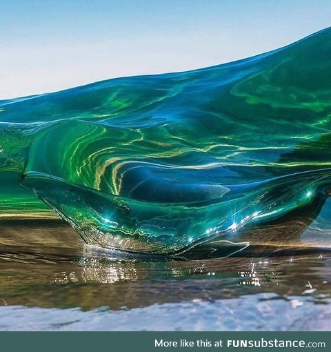 Glassy ocean wave