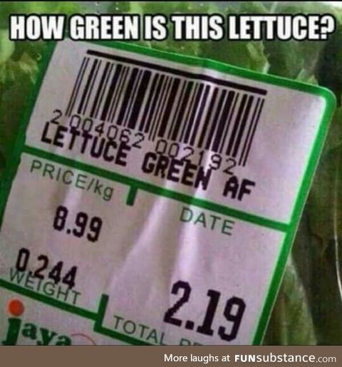 I was looking for a really green lettuce