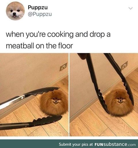 Meatball with a face