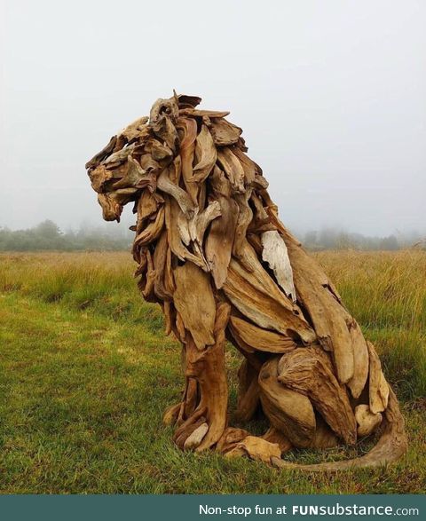 Driftwood lion