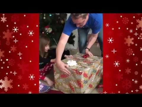 Girl gets super sneaky cat for christmas