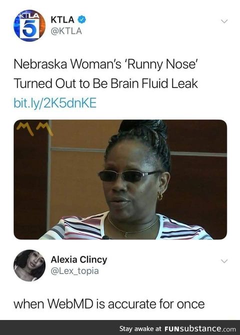 Brain fluid leak