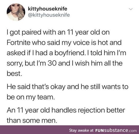 11-year-olds handle rejection better than adults