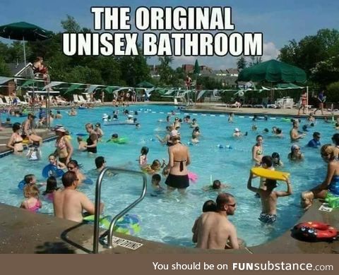 The original unisex bathroom
