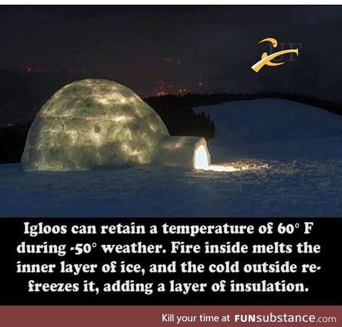 Igloos are good at retaining temperature