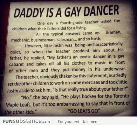 Daddy is a gay dancer