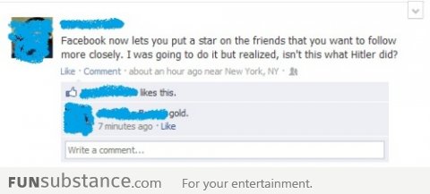 Star a friend on Facebook.