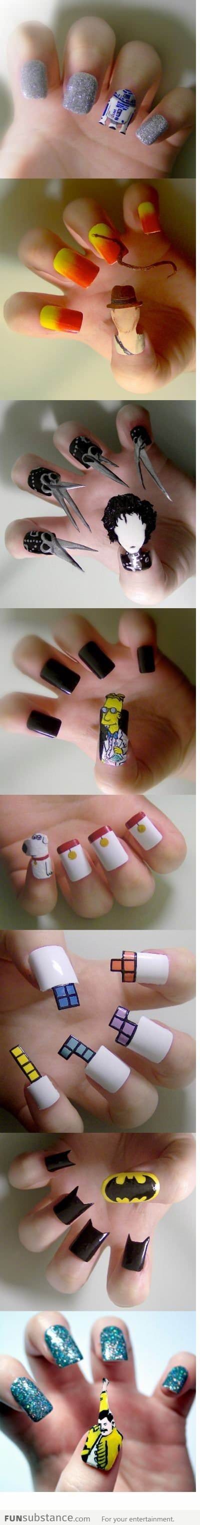 Funny and awesome nails art