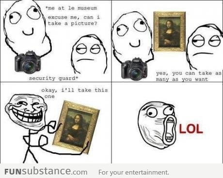 *me at le museum... Can I take a picture?