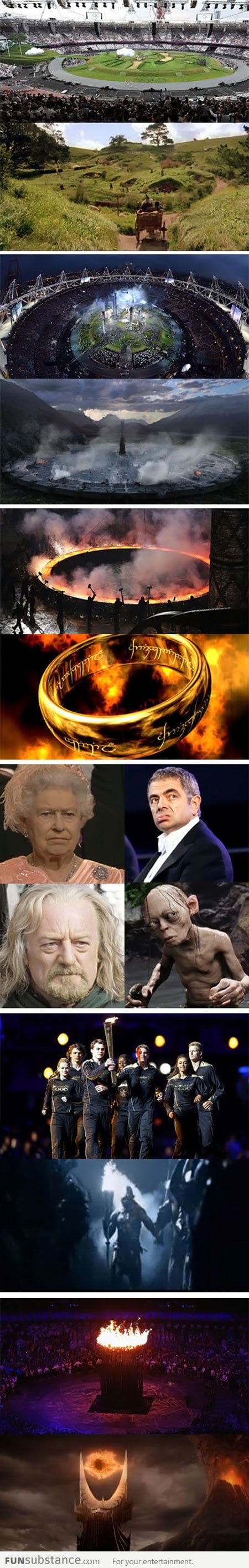 Olympics Opening Ceremony = Lord of the Rings