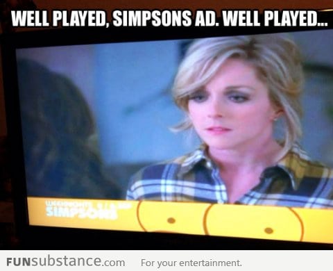 Well played, Simpsons ad