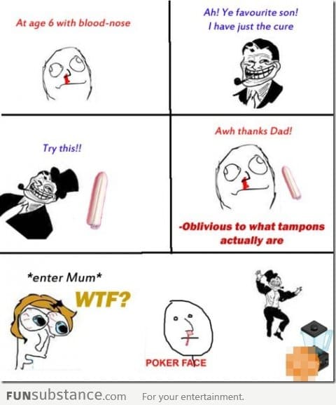 Troll Dad with a Troll Tampon