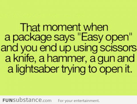 When a package says "Easy Open"