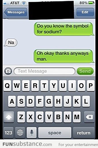 What's the symbol for sodium?