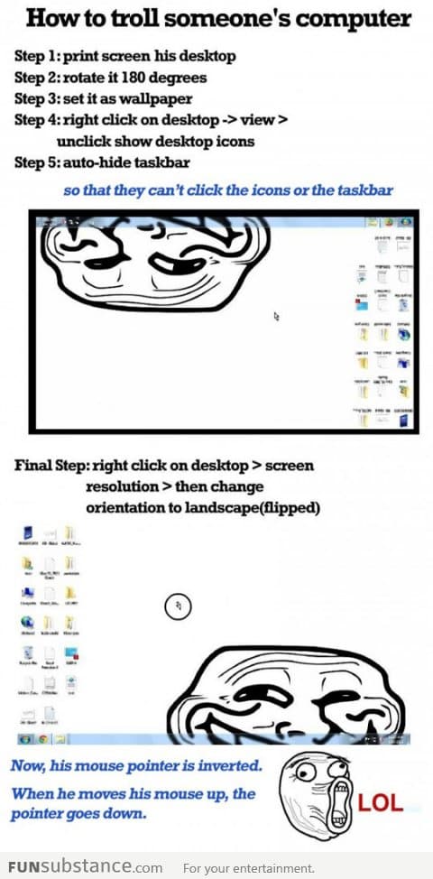 How to troll someone's computer