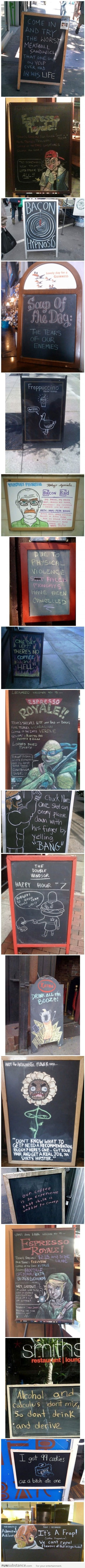 18 Creative Chalkboard Signs