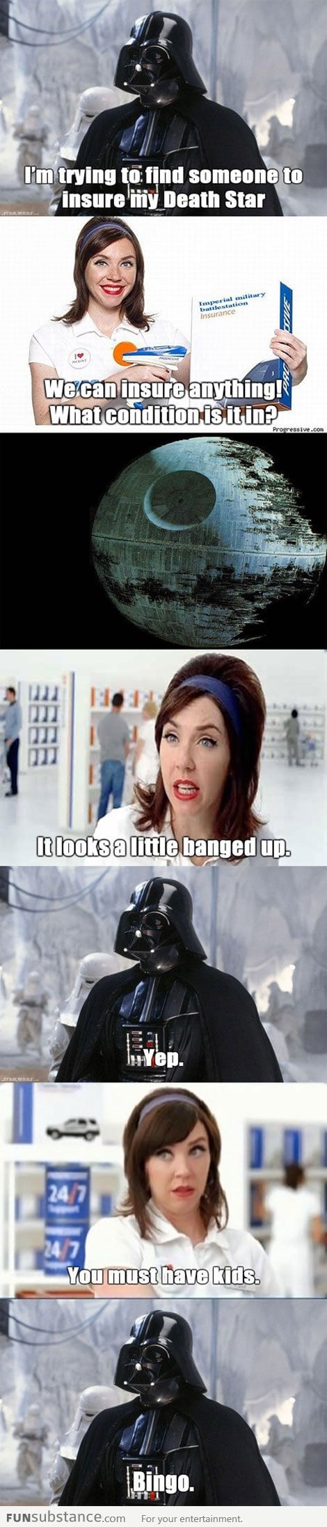 Darth Vader is looking for insurance