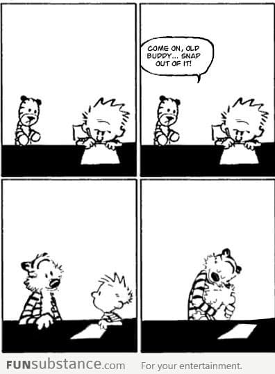 The last ever Calvin & Hobbes Comic.. I got somethin´ 4 that