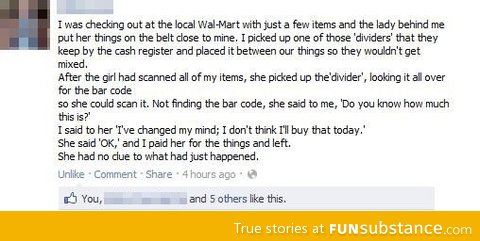 Dumb cashier