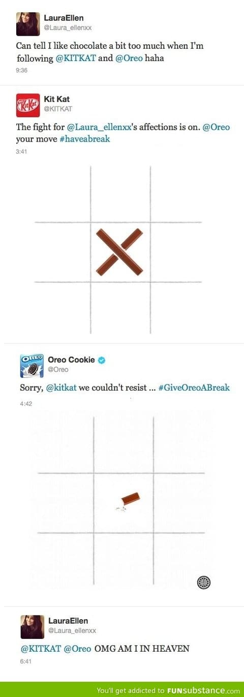 Kitkat vs Oreo on Twitter