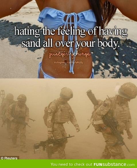 Feeling of sand