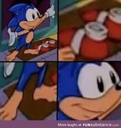 Sonic took out his shoes