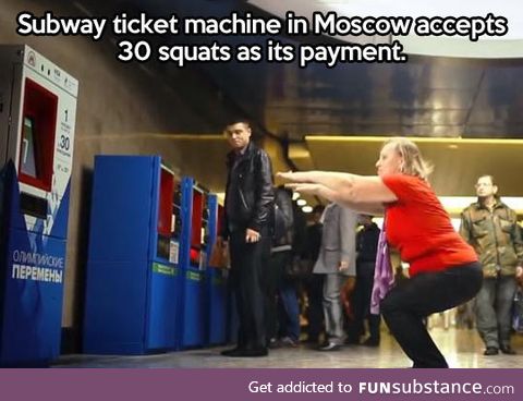 30 squats as payment