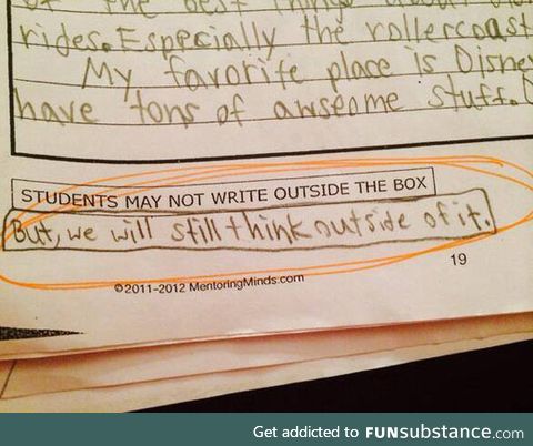 9-year-old student has some standardized test sass