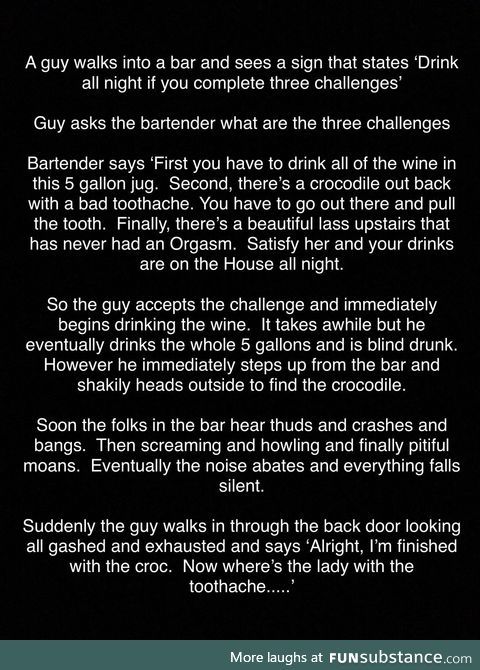 Guy walks into a bar.