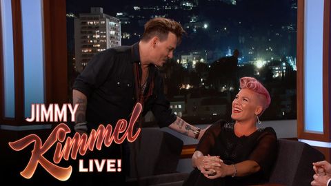 Pink totally lose her cool while meeting her crush Johnny Depp