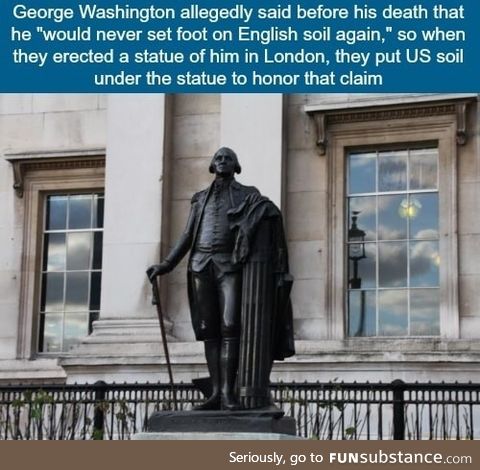 George Washington on US soil