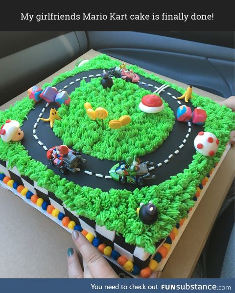 Awesome Mario Kart cake