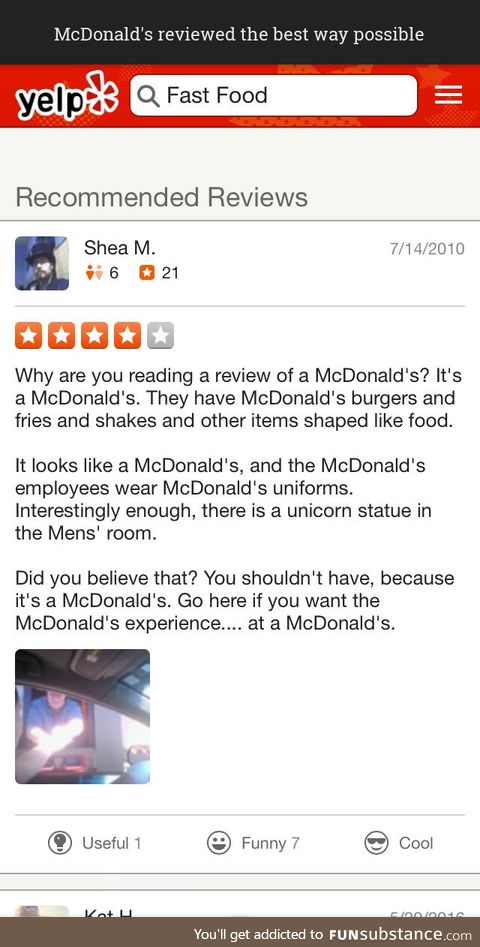 It 's juts McDonald's