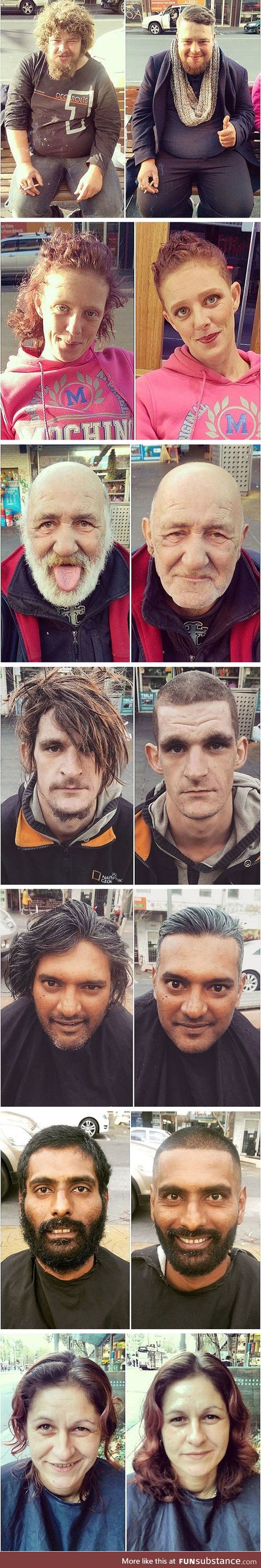 Good guy aussie barber helping the homeless