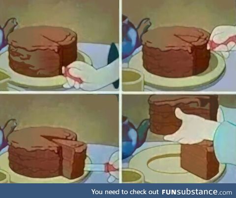 How I eat a cake