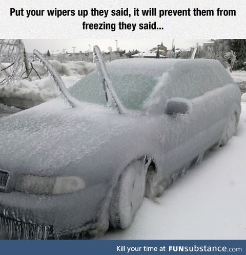 Just put the wipers up