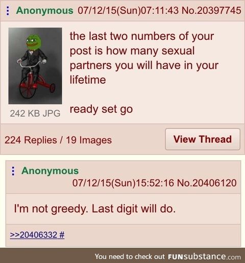 Anon isn't greedy
