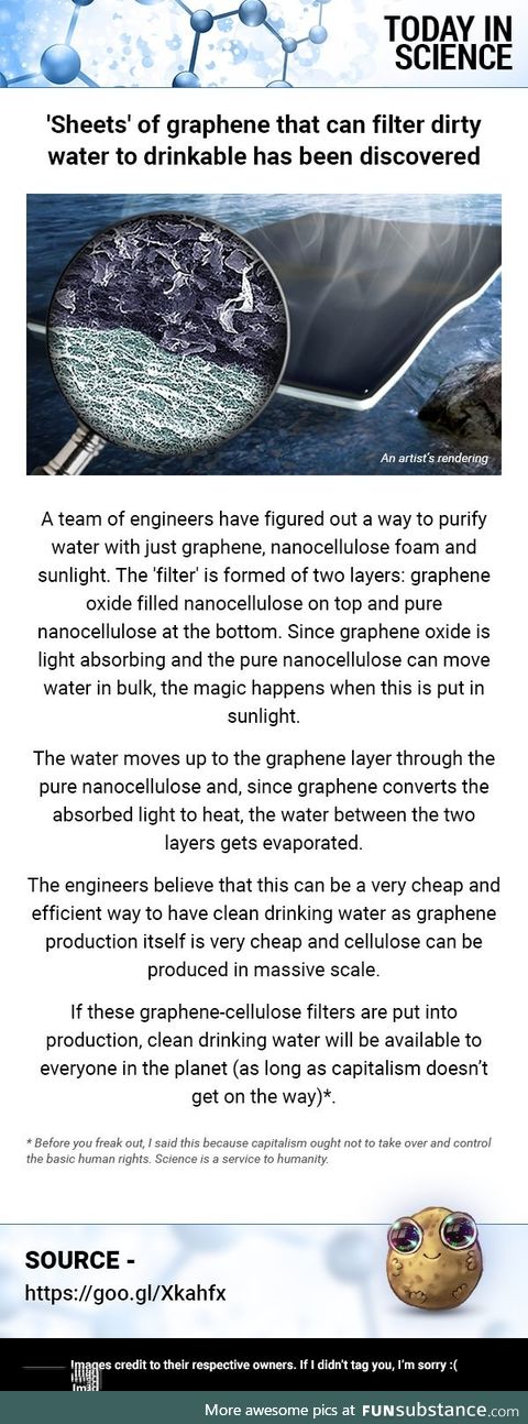 Cheap graphene water purifier