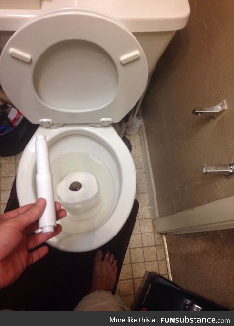 So much for the last roll of toilet paper
