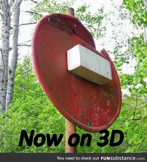 3D road sign?
