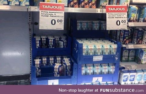 In Finland, products are left free 10 days before the expiry date