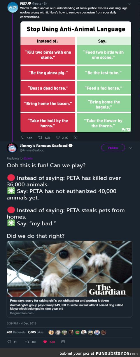 f*ck off PETA